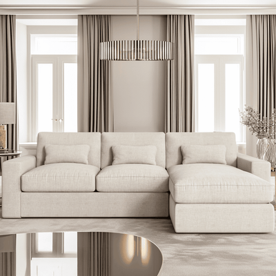 Tribeca Ash Greige Sofa Range Sofa Medium Right Hand Facing 