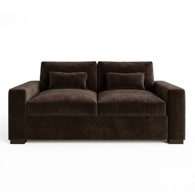 Tribeca Chocolate Brown Velvet 2 Seater Sofa Sofa 