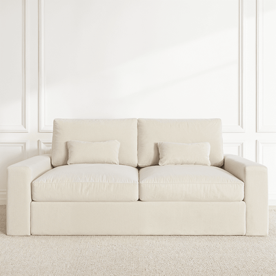 Tribeca Cream Velvet 3 Seater Sofa MTO Sofa 