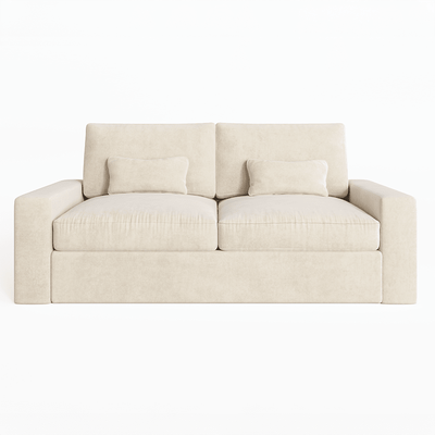 Tribeca Cream Velvet 3 Seater Sofa MTO Sofa 