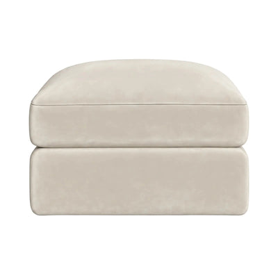 Tribeca Cream Velvet Large U Shape Footstool Sofa 