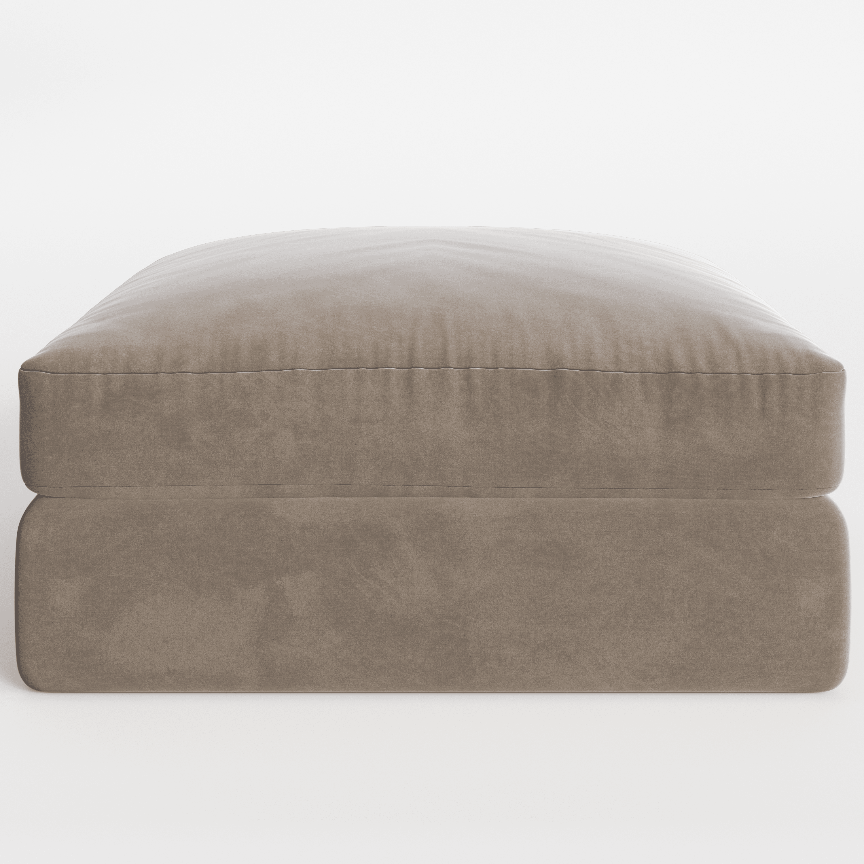 Tribeca Mink Velvet Large Footstool MTO Sofa 