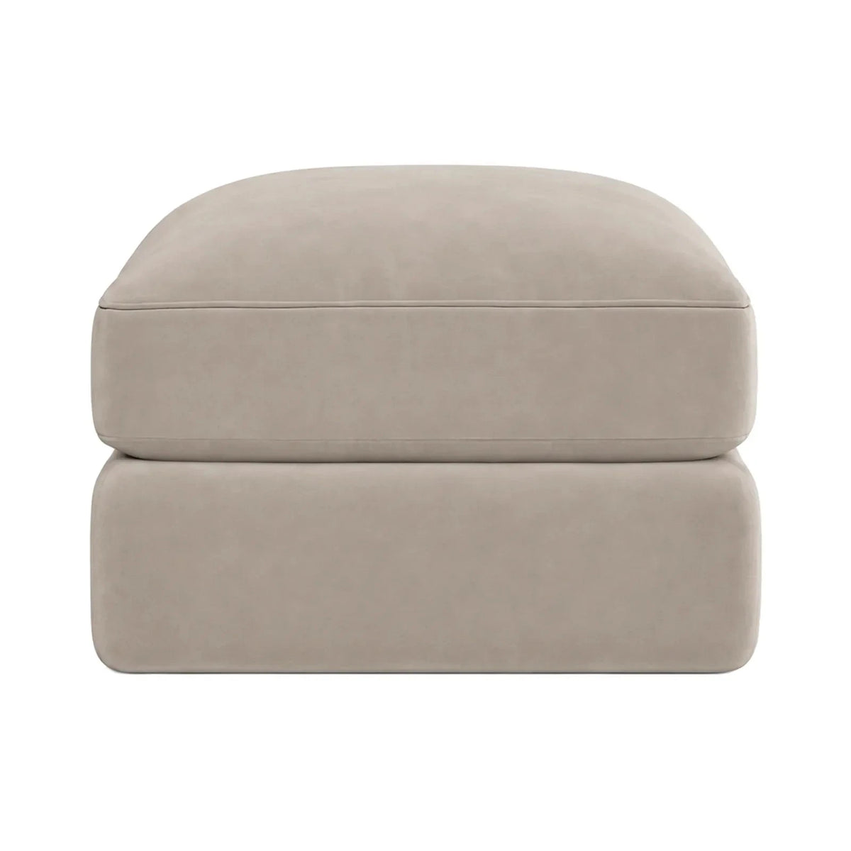 Tribeca Mink Velvet Large Footstool Sofa 