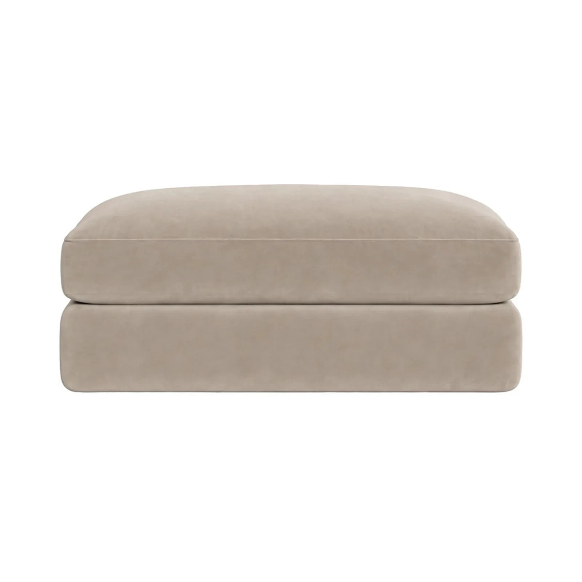 Tribeca Mink Velvet Large Footstool Sofa 