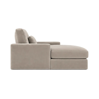 Tribeca Mink Velvet Large Left Hand Facing Chaise End Sofa Sofa 