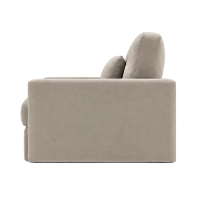 Tribeca Mink Velvet Love Seat Sofa 
