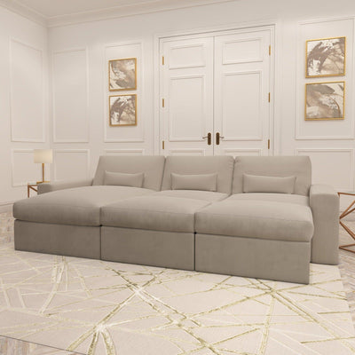 Tribeca Mink Velvet Sofa Range 