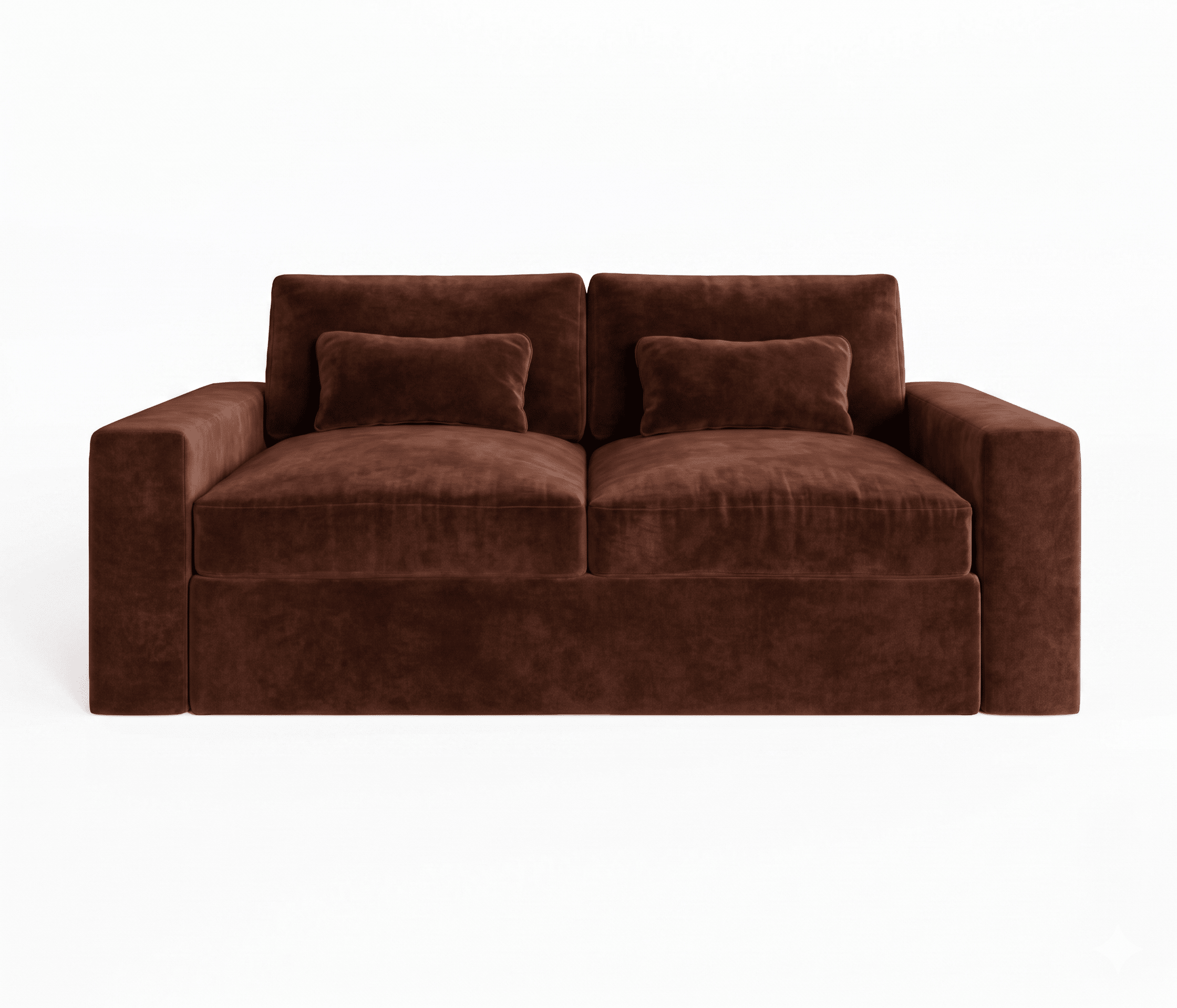Tribeca Rust Velvet 2 Seater Sofa Sofa 