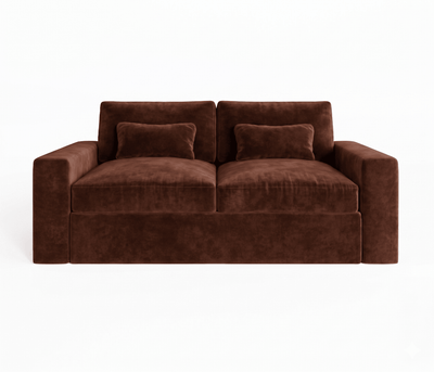 Tribeca Rust Velvet 2 Seater Sofa Sofa 