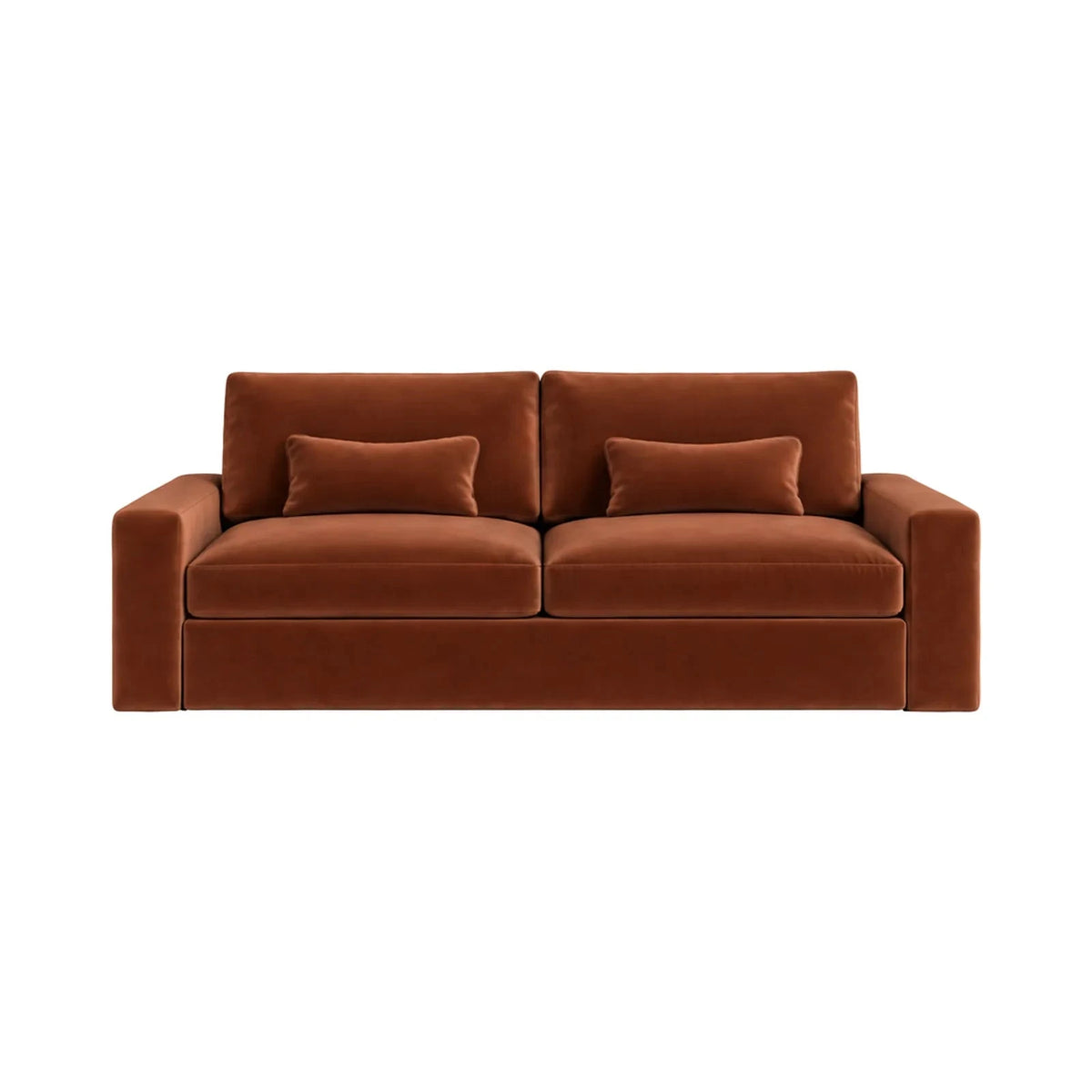 Tribeca Rust Velvet 3 Seater Sofa Sofa 