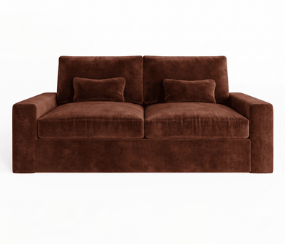 Tribeca Rust Velvet 3 Seater Sofa Sofa 