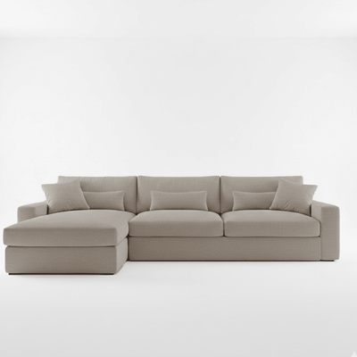 Tribeca Warm Grey Large Left Hand Facing Chaise End Sofa Sofa 