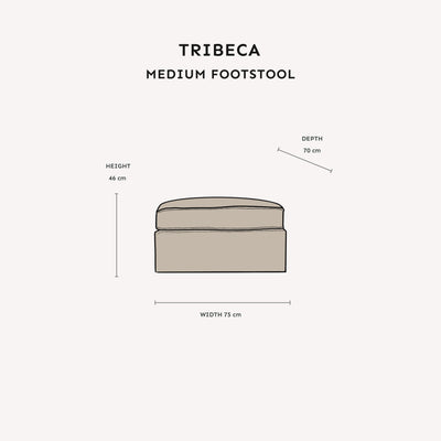 Tribeca Warm Grey Medium Footstool MTO Sofa 