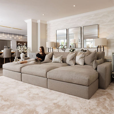 Tribeca Warm Grey Sofa Range MTO Sofa 