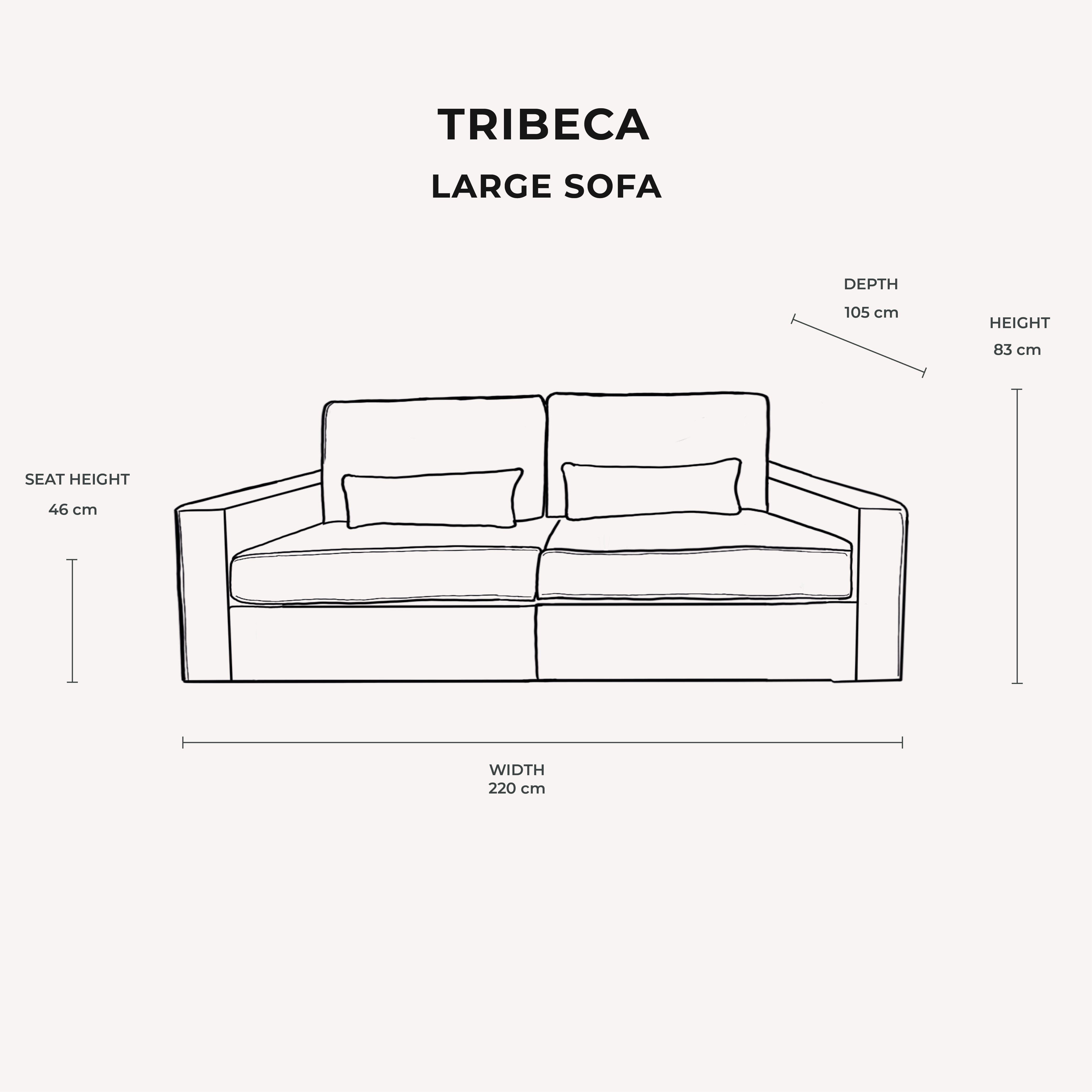 Tribeca Warm Grey Sofa Range MTO Sofa 