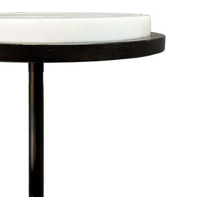 Utopia Deep Bronze 2 Tiered Side Table with Marble Top Furniture 