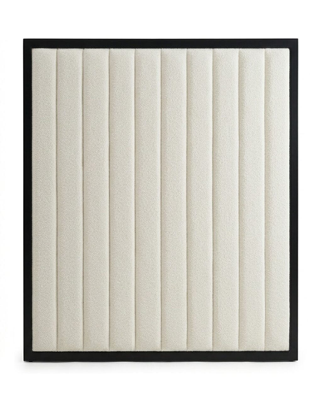 Valentina Cloud Boucle & Black Channelled Headboard Beds and Headboards 