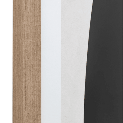 Valeria Monochrome Abstract Wall Art with Wooden Frame Accessories 