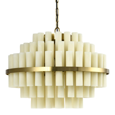 Valette Cream & Brass Statement Chandelier Lighting 