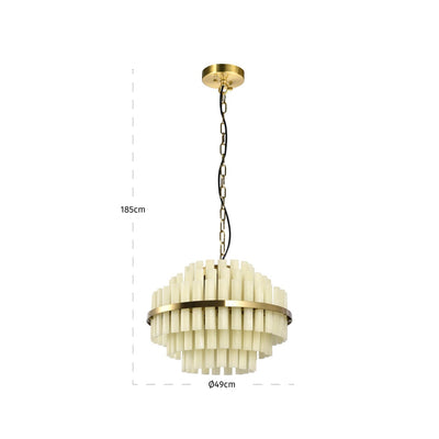 Valette Cream & Brass Statement Chandelier Lighting 