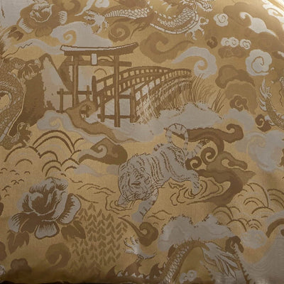 Valina Gold Jacquard Print Statement Duvet Cover Set 
