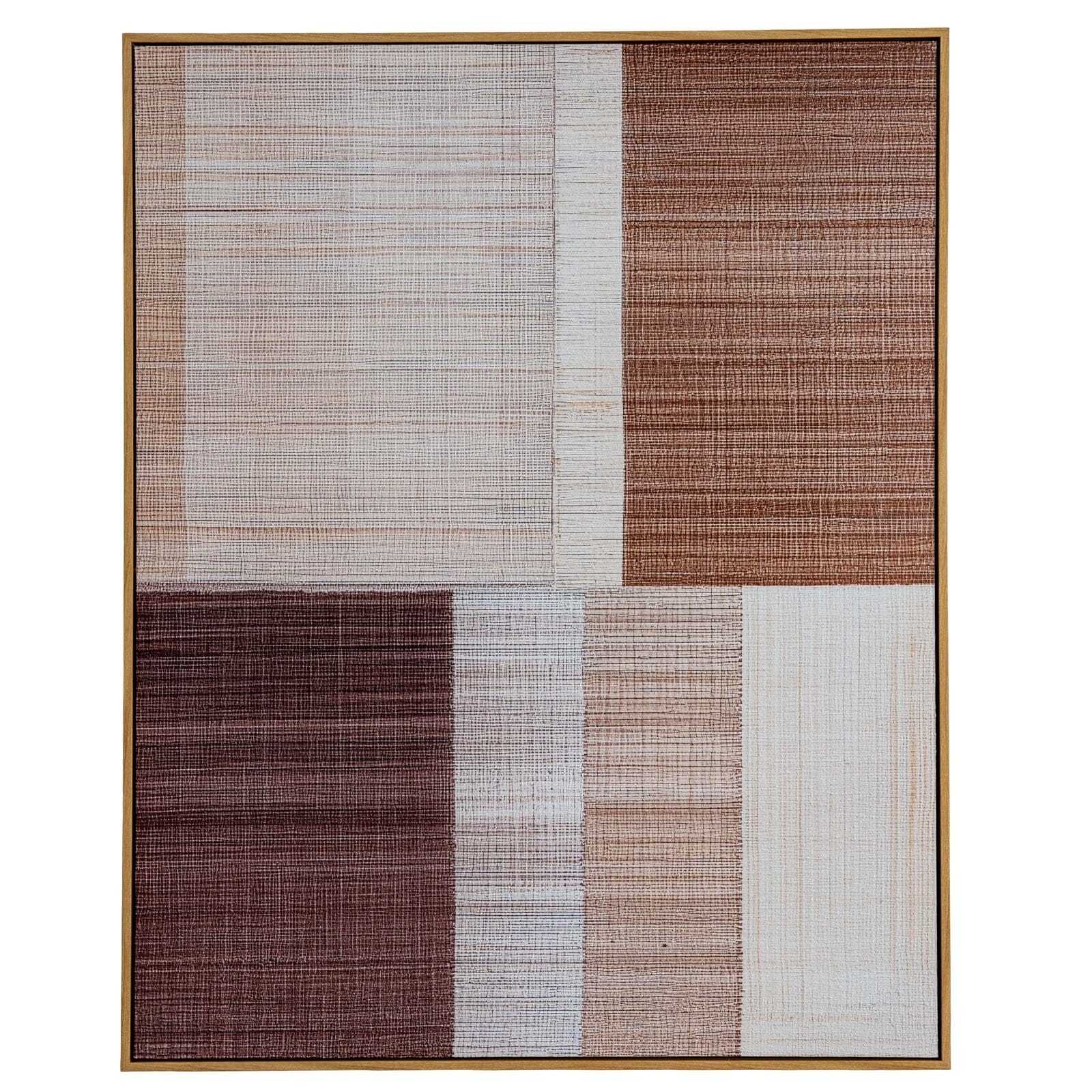 Valter Neutral Abstract Framed Canvas Wall Art Accessories 