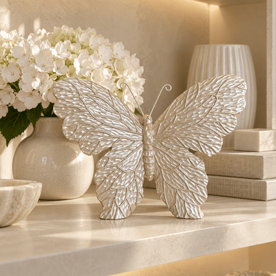 Vanessa Cream Pearl Butterfly Ornament Accessories 