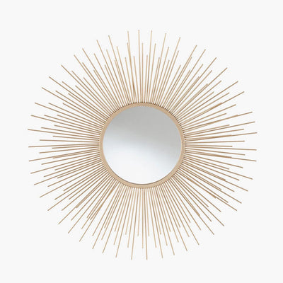 Vedra Gold Decorative Sunburst Mirror Accessories 