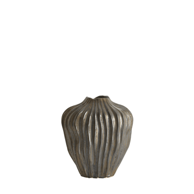 Vegas Antique Bronze Ribbed Vase Accessories 