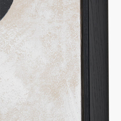 Velvyn Black & Natural Stone Design Canvas Wall Art Accessories 