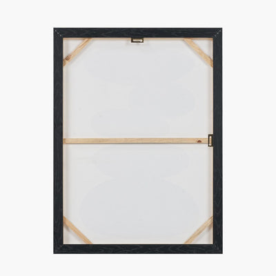 Velvyn Black & Natural Stone Design Canvas Wall Art Accessories 