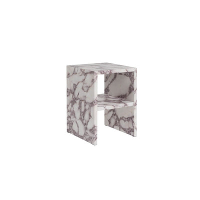 Venessia Calacatta Marble Effect Bedside Table Furniture 