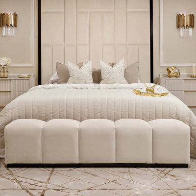 Venus Cream Premium Upholstered Bench 