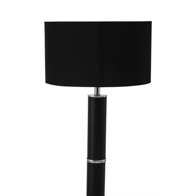 Veridian Chrome & Black Snake Effect Floor Lamp Lighting 