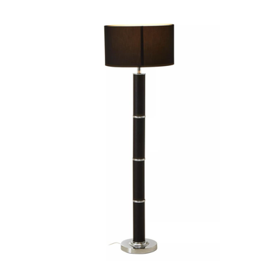 Veridian Chrome & Black Snake Effect Floor Lamp Lighting 