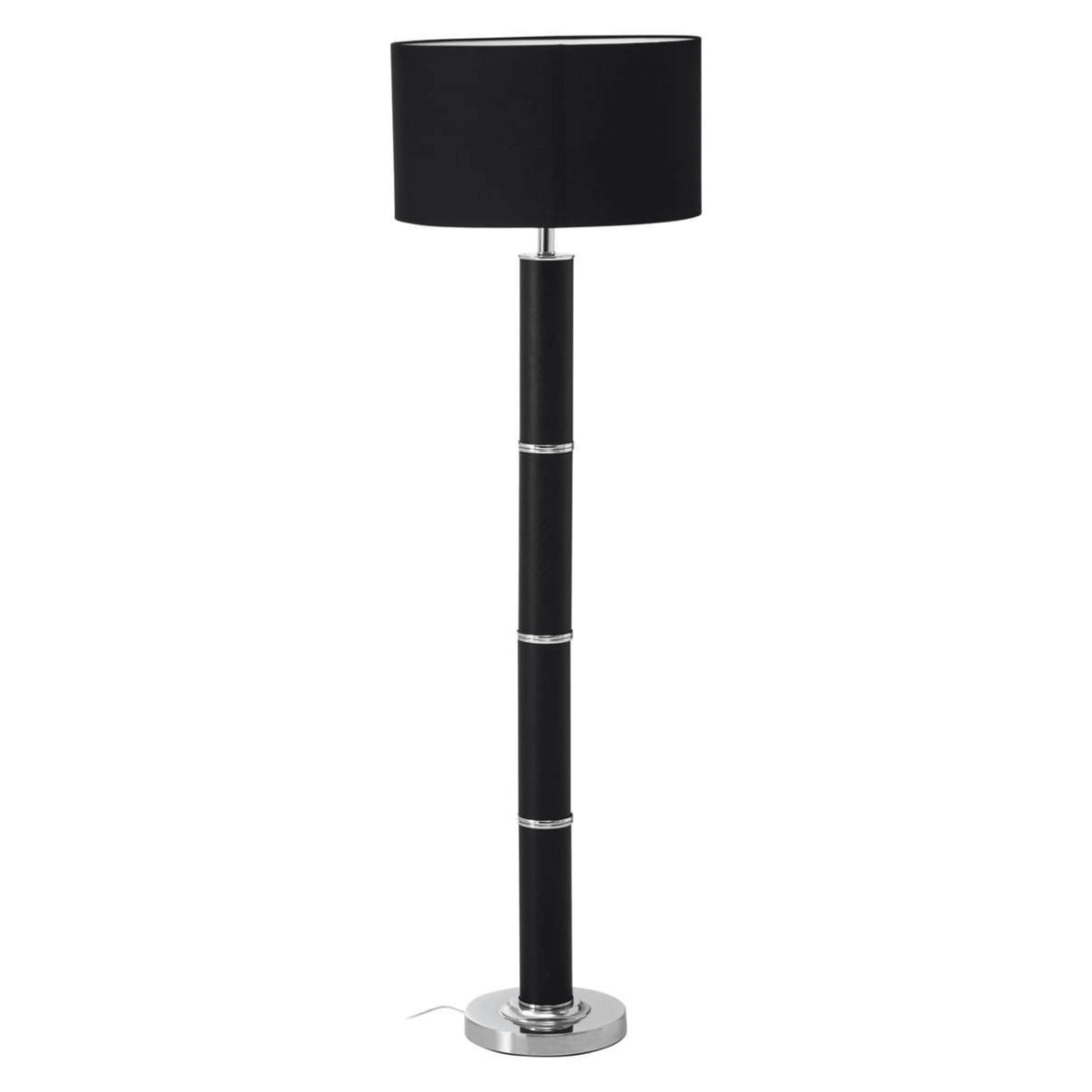 Veridian Chrome & Black Snake Effect Floor Lamp Lighting 
