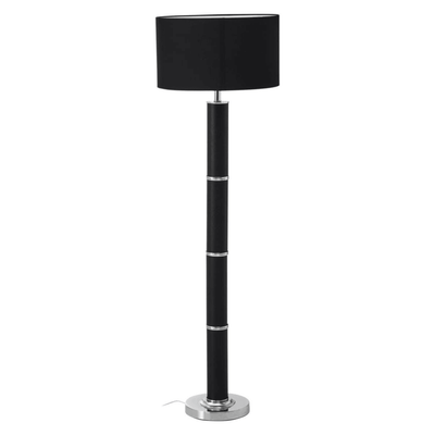 Veridian Chrome & Black Snake Effect Floor Lamp Lighting 