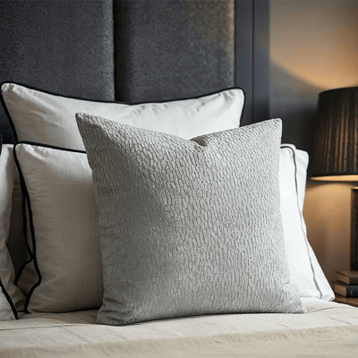 Verona Baby Blue Metallic Textured Cushion - 43x43cm Textiles 