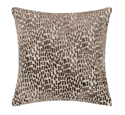 Verona Brown & Cream Metallic Textured Cushion - 43x43cm Textiles 