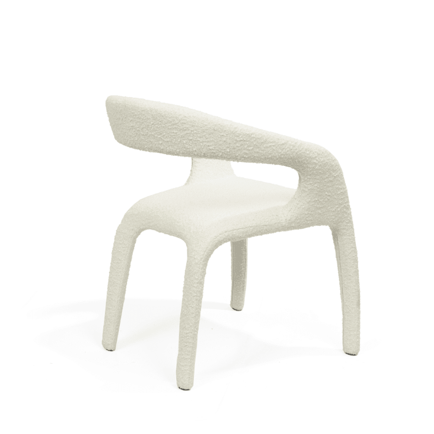 Vianne Ivory Boucle Upholstered Dining Chair Furniture 