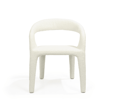 Vianne Ivory Boucle Upholstered Dining Chair Furniture 