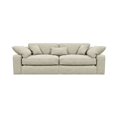 Victoria Beige Textured 4 Seater Sofa Sofa 