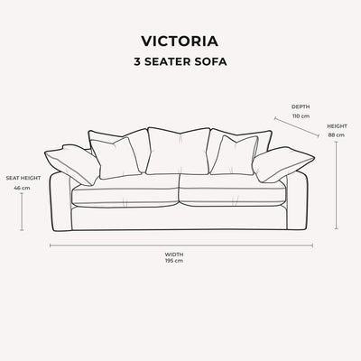 Victoria Caramel Velvet Pillow Back Sofa Range 3 Seater Sofa 
