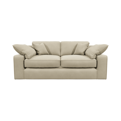 Victoria Cream Velvet 3 Seater Sofa Sofa 