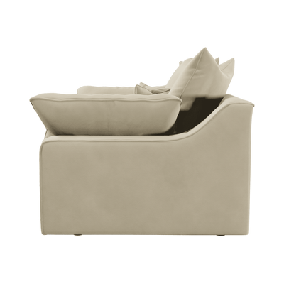 Victoria Cream Velvet 3 Seater Sofa Sofa 