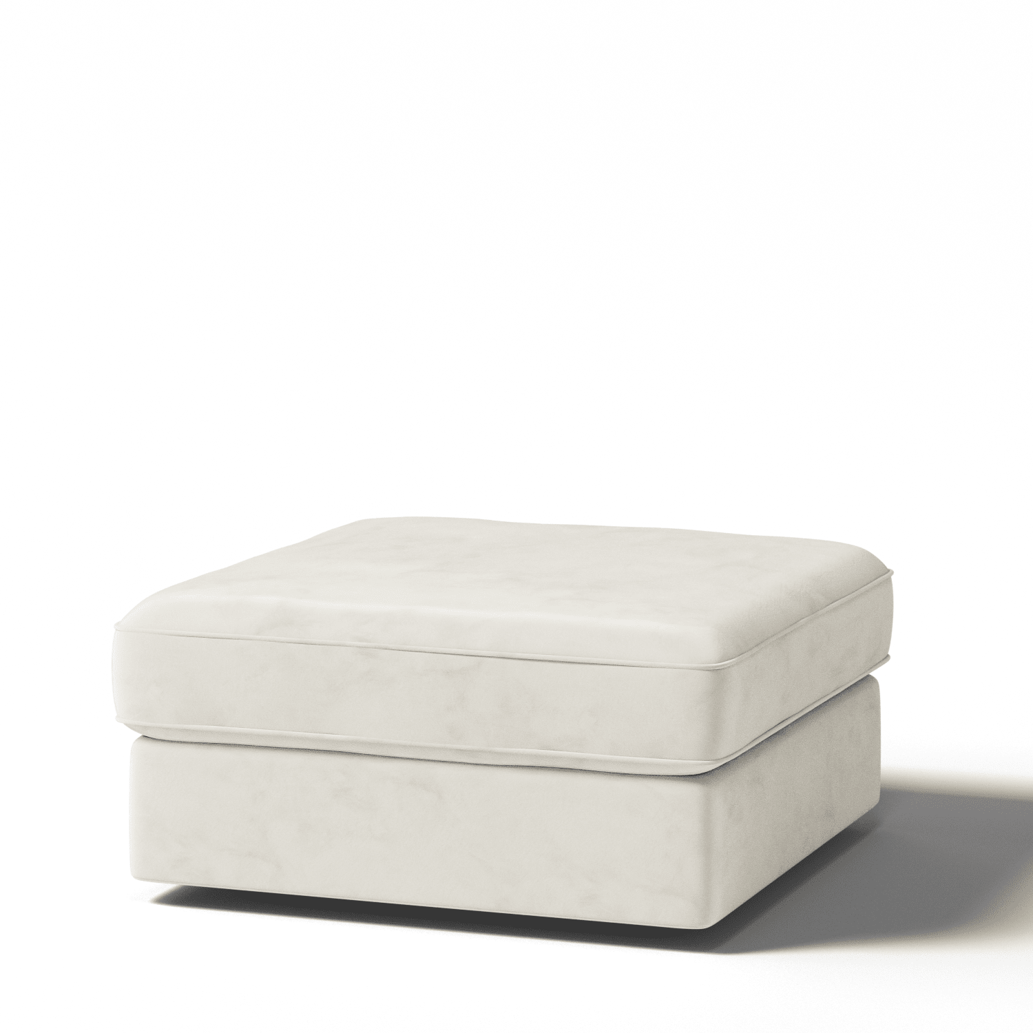 Victoria Cream Velvet Footstool MTO Sofa 