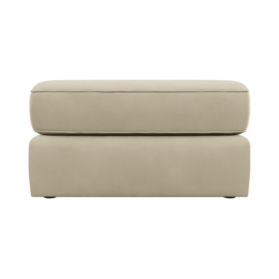 Victoria Cream Velvet Footstool Sofa 