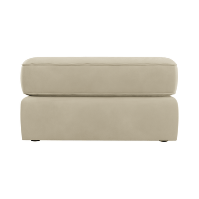 Victoria Cream Velvet Footstool Sofa 