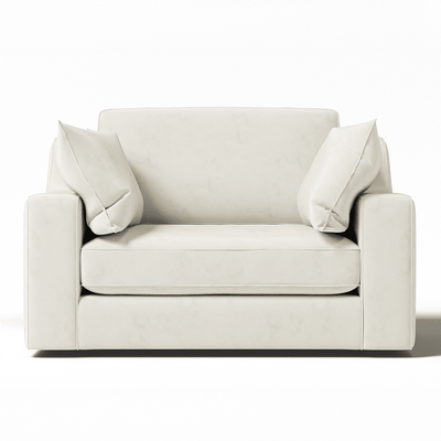 Victoria Cream Velvet Love Seat MTO Sofa 