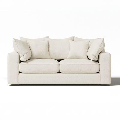 Victoria Ecru Boucle 3 Seater Pillow Back Sofa Sofa 